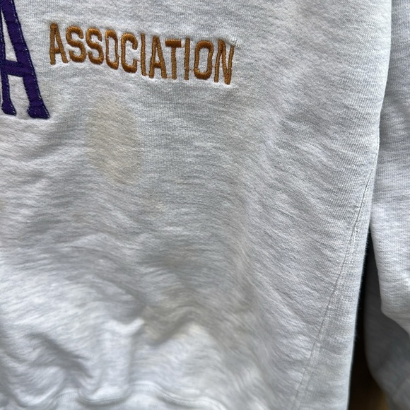 Vintage 90s Russell Athletic Gray Jazz Crewneck Sweatshirt Size Large - Picture 3 of 9